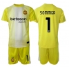 Camiseta Inter Milan Yann Sommer #1 Portero Segunda Equipación Replica 2025-26 para niños mangas cortas (+ Pantalones cortos)